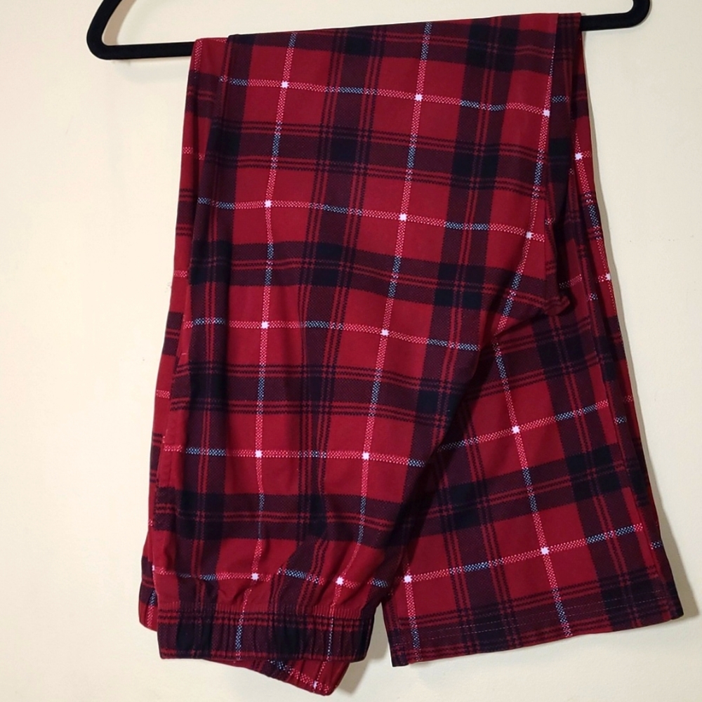 Unisex Buffalo Plaid Pajama Bottoms, Small